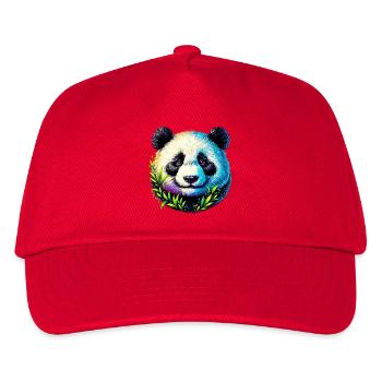 Panda - Kinder Basecap - Rot - Vorne