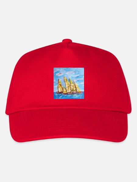 Fjordboot Segelregatte - Kinder Basecap - Rot