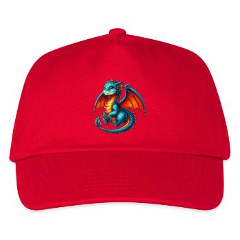 Drache - Kinder Basecap - Rot - Vorne