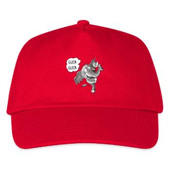 Drolliger Elefant Tiermotiv Wildtier Elefanten - Kinder Basecap - Rot - Vorne