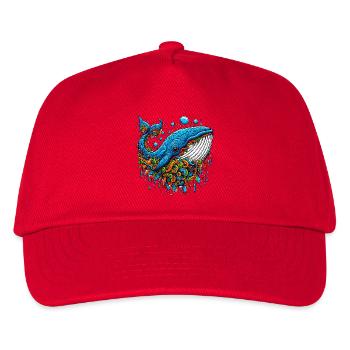 Whale - Kids’ Baseball Cap - red - Front