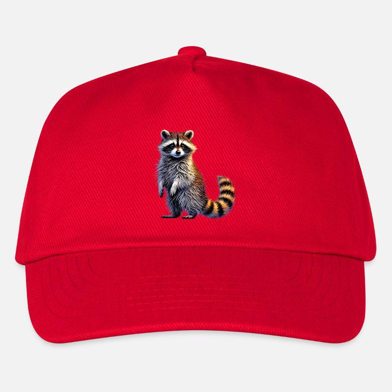 Waschbär - Kinder Basecap - Rot