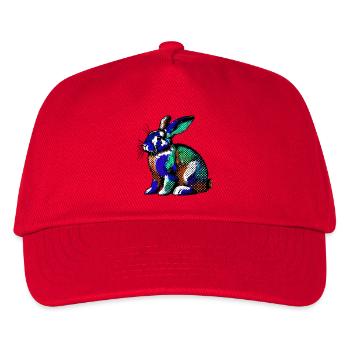 Kaninchen - Kinder Basecap - Rot - Vorne