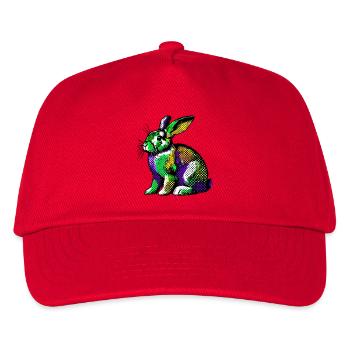 Kaninchen - Kinder Basecap - Rot - Vorne
