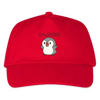 Süßer Pinguin Kostüm brüllen Cartoon Chibi - Kinder Basecap - Rot - Vorne