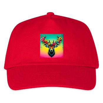 Hirsch - Kinder Basecap - Rot - Vorne