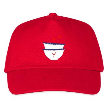 Bretonischer Buchstabe und Schalen - Kinder Basecap - Rot - Vorne