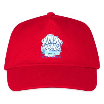 Salvador de Bahia, Brasilien - Kinder Basecap - Rot - Vorne