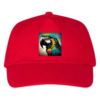 Papagei - Kinder Basecap - Rot - Vorne