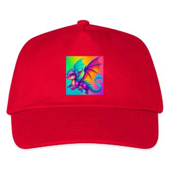 Drache - Kinder Basecap - Rot - Vorne