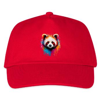 Panda Watercolor Explosion - Kids’ Baseball Cap - red - Front