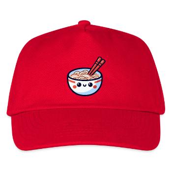 Kawaii ramen bowl with chopsticks - Kids’ Baseball Cap - red - Front