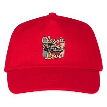 Classic Love Car - Kinder Basecap - Rot - Vorne
