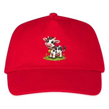 Cow with bells on pasture - Kids’ Baseball Cap - red - Front