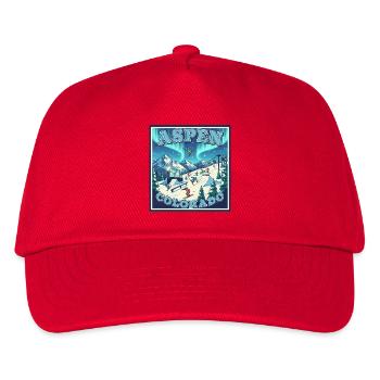 Aspen Colorado Wintersport Ski Snowboard Winterurl - Kinder Basecap - Rot - Vorne