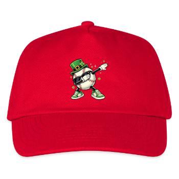 Baseball-Leprechaun St. Patrick's - Kinder Basecap - Rot - Vorne