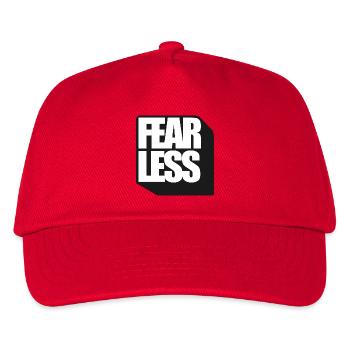 Furchtlose, kühne Typografie - Kinder Basecap - Rot - Vorne