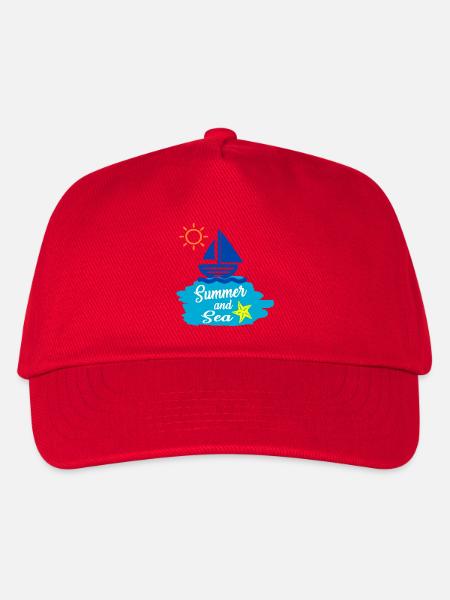 Summer and Sea - Sommerdesign  - Kinder Basecap - Rot