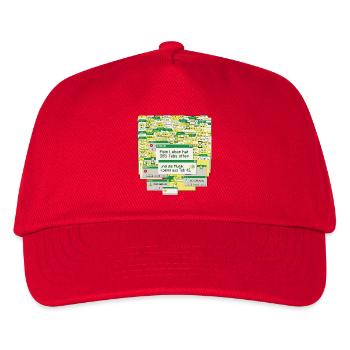 Leben, 365 Tabs Offen - Kinder Basecap - Rot - Vorne
