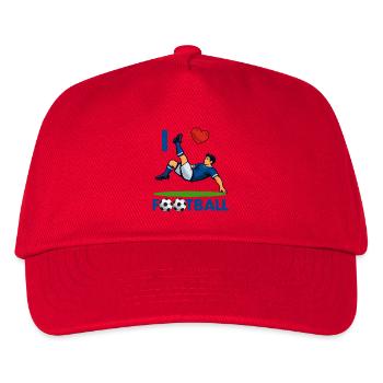 HerzKick Overhead Kick Football - Kids’ Baseball Cap - red - Front