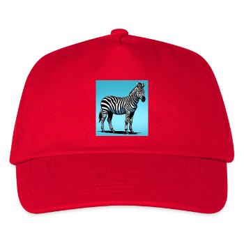 Zebra - Kinder Basecap - Rot - Vorne