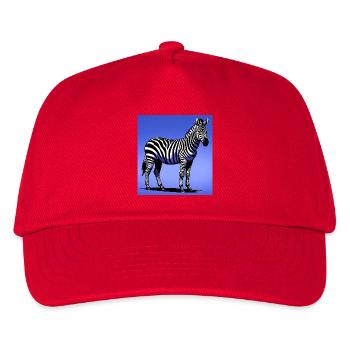 zebra - Kids’ Baseball Cap - red - Front