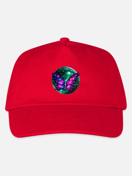 Asterra Rebirth – Universum des kosmischen Schmetterlings - Kinder Basecap - Rot