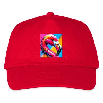 Flamingo - Kinder Basecap - Rot - Vorne