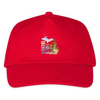 Michigan Aquarell Landkarte Design - Kinder Basecap - Rot - Vorne