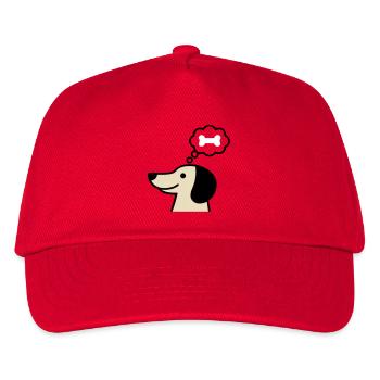 Promenade de maman chien-teckel dans une bulle de dialogue - Casquette de baseball Enfant - rouge - Devant