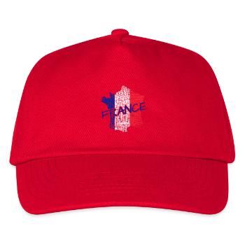 Dessin tricolore français à la main - Casquette de baseball Enfant - rouge - Devant