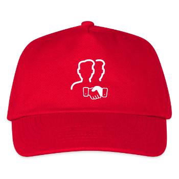 Twin Silhouettes Handshake Logo - Kids’ Baseball Cap - red - Front