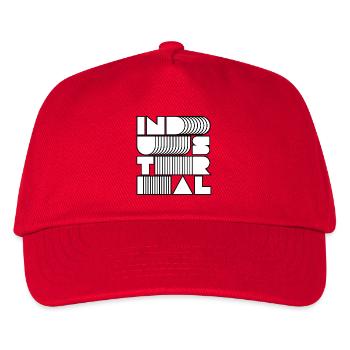 Industrial Op Art Lettering - Kids’ Baseball Cap - red - Front