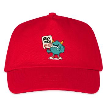 Nerv mich nicht Monster - Kinder Basecap - Rot - Vorne