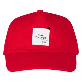 Stay Focused Sticky Note Motivational Graphic - Kids’ Baseball Cap - red - Front