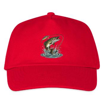 FISHING. WAIT. CATCH. - Kids’ Baseball Cap - red - Front