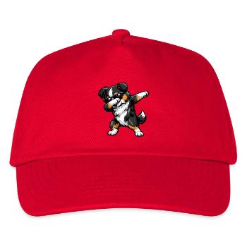 Dabbing Miniature American Shepherd - Kids’ Baseball Cap - red - Front