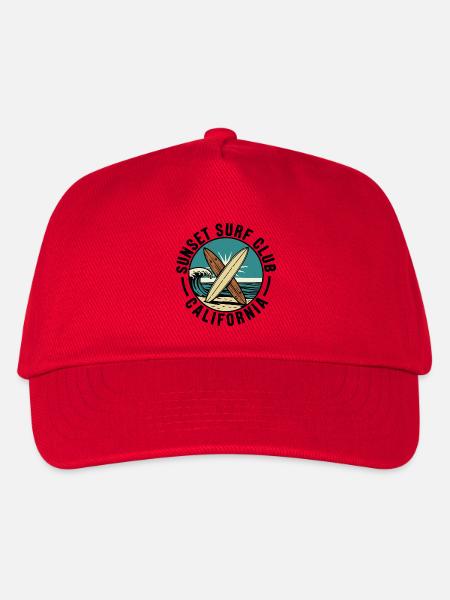 Sunset Surf Club - Kinder Basecap - Rot