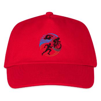 Triathlon – Schwimmen Radfahren Laufen - Kinder Basecap - Rot - Vorne