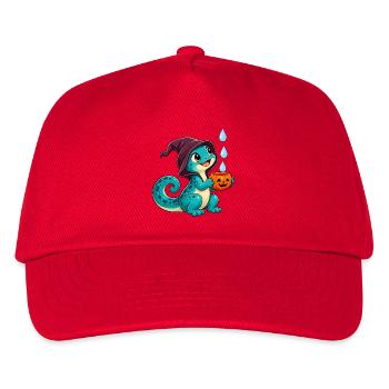 Kuscheldino Halloween Kürbis - Kinder Basecap - Rot - Vorne