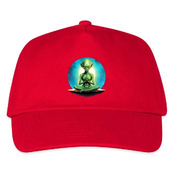 Aliens Yoga / Yogi Alien - Kinder Basecap - Rot - Vorne