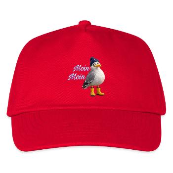 Moin Moin Möwe - Kinder Basecap - Rot - Vorne
