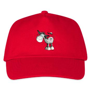 Flippiger Esel - Kinder Basecap - Rot - Vorne