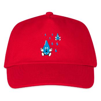 Kleine Wassertropfen Freunde - Kinder Basecap - Rot - Vorne