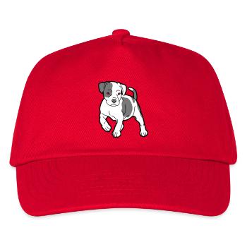 hund - Kinder Basecap - Rot - Vorne
