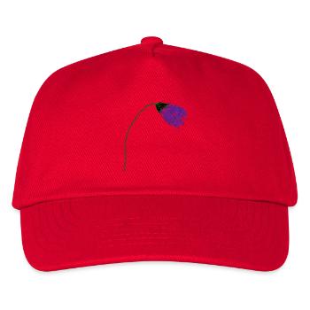 Fleur de violette à surface abstraite - Casquette de baseball Enfant - rouge - Devant
