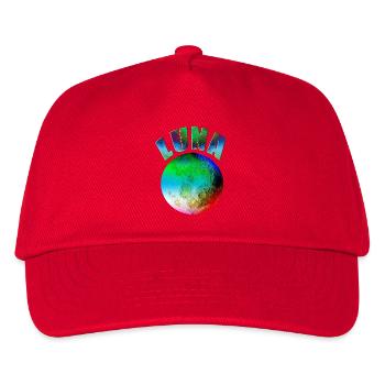 Luna Mond Regenbogen - Kinder Basecap - Rot - Vorne