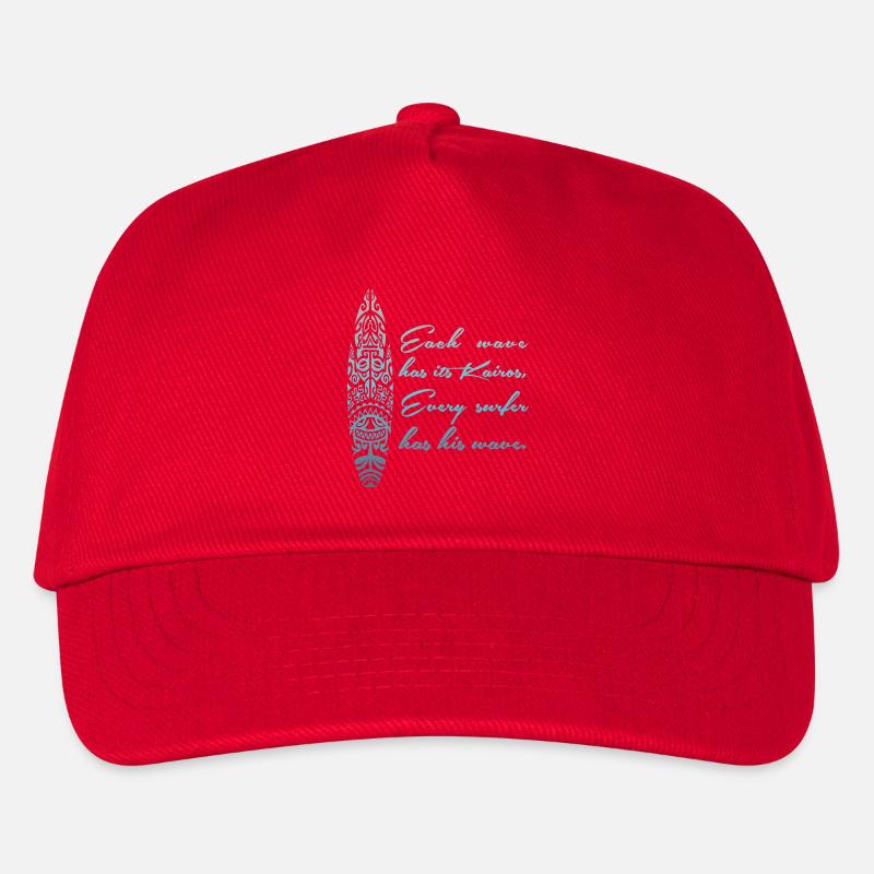 SURFEN, MAORI, SURFEN, SURFER - Kinder Basecap - Rot