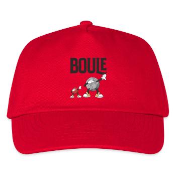 Dabbing Boulekugeln für Bouler boulen Boulesport - Kinder Basecap - Rot - Vorne
