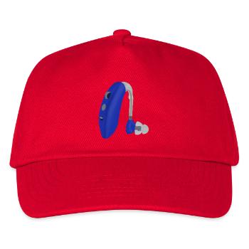 Une aide auditive bleue - Casquette de baseball Enfant - rouge - Devant